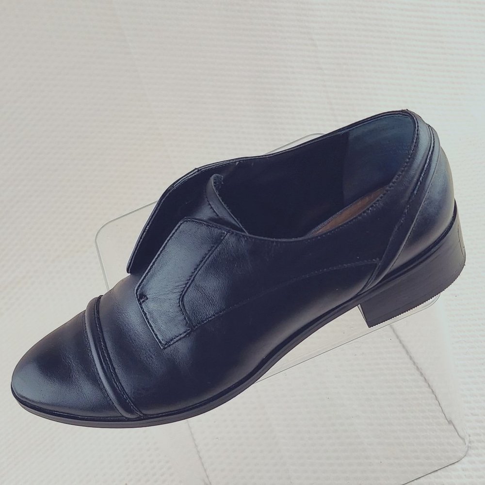 Halogen Daphne Oxford Black Leather Dress Office Slip-on 5.5M